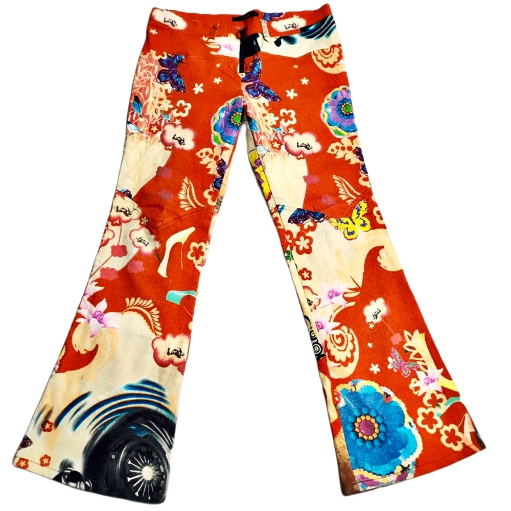 NWOT - Birds, Butterflies, Floral , Whimsy Fitted Flare Corduroys
